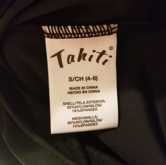 TAHITI Mix & Match Series Black & Turquoise Tankini Swimsuit S Top & L Btm - Picture 8 of 15